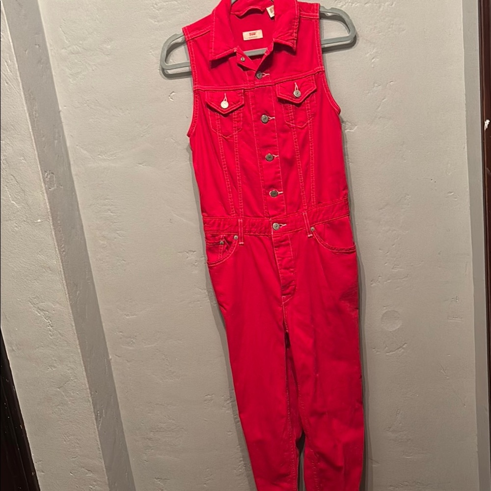Levi’s jumpsuit x small red sleeveless